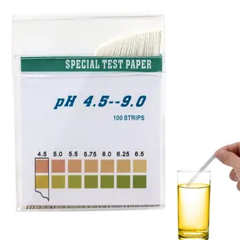 Тест-полоски для определения PH воды и почвы Универсальные 100шт Бумага для быстрого определения Ph жидкости С полным набором расходных материалов для лаборатории тестирования 1-14