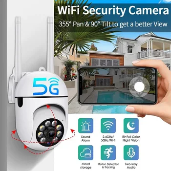 Умный Wi-Fi Внутренняя камера с двойной антенной, Интеллектуальная защита безопасности дома, Видеонаблюдение, поддержка двухстороннего аудио, мобильная камера движения