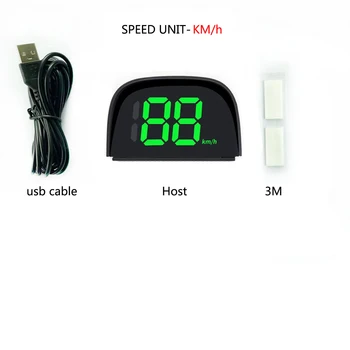 Цифровой универсальный GPS KMH с индикатором скорости для автомобиля, цветной спидометр, сигнализация скорости HUD Smart