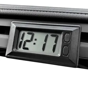 Цифровые часы на приборной панели автомобиля Время на приборной панели автомобиля СВЕТОДИОДНЫЙ Индикатор времени Маленькие цифровые часы на стене Отображение даты и времени Клей для автомобиля