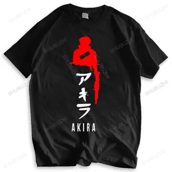новоприбывшая мужская летняя футболка хлопковый топ Akira Kaneda red and black art аниме манга мужская футболка унисекс в винтажном стиле футболка